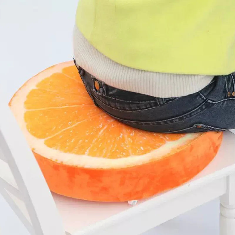 33cm Cushion Fruit Shape For In-bed Reading And Watching Back And Head Pillow Round Cushion Lint-free
