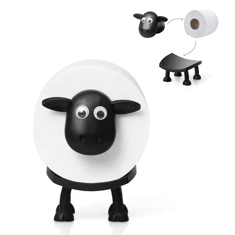 Cute Sheep Dog Shape Toilet Tissue Rack