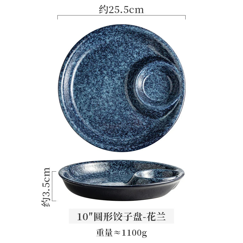 Dumplings Plate With Vinegar Plate