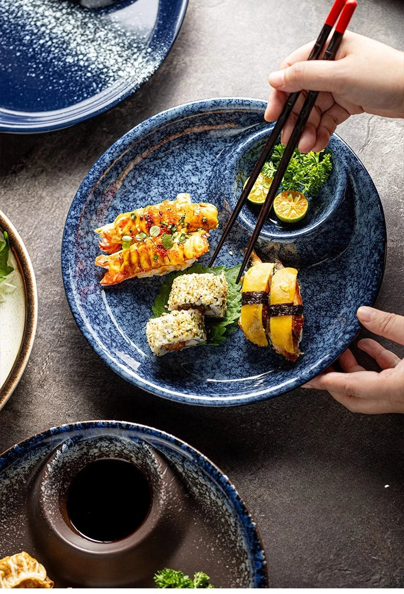 Dumplings Plate With Vinegar Plate