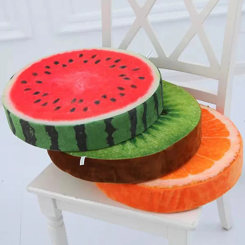 33cm Cushion Fruit Shape For In-bed Reading And Watching Back And Head Pillow Round Cushion Lint-free