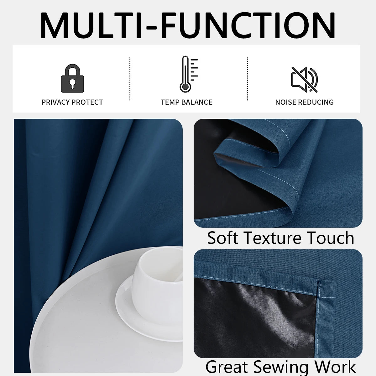 Full shading and sun protection 100% Blackout curtains