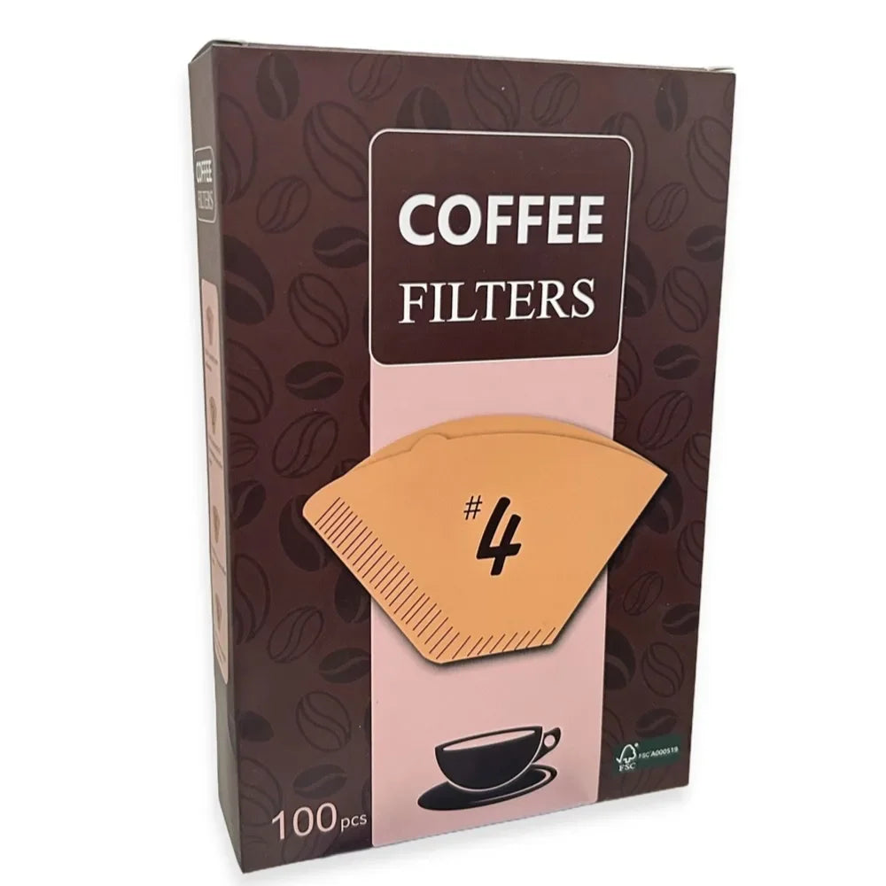 100 Pcs Cone Disposable Coffee Paper Filters for Coffee Maker
