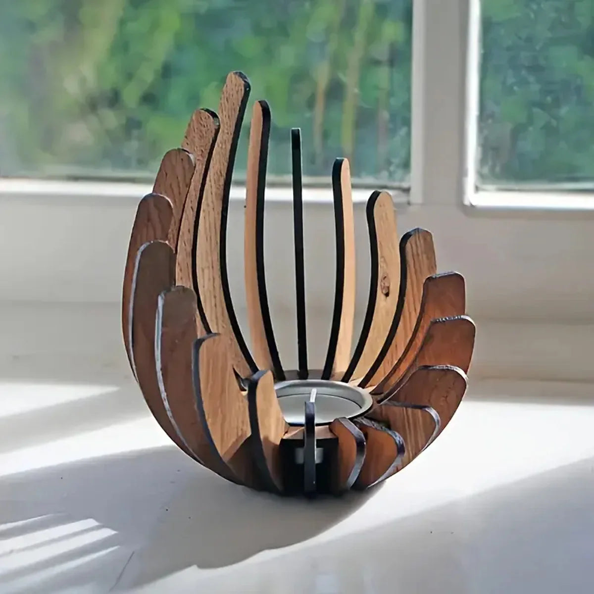 Hand-Assembled Lotus Candle Holder