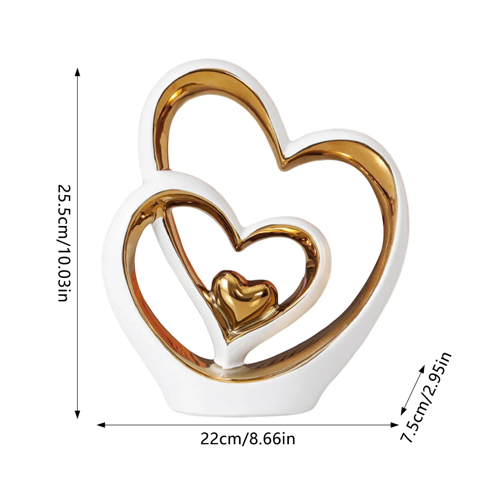 Ceramic Heart Statue