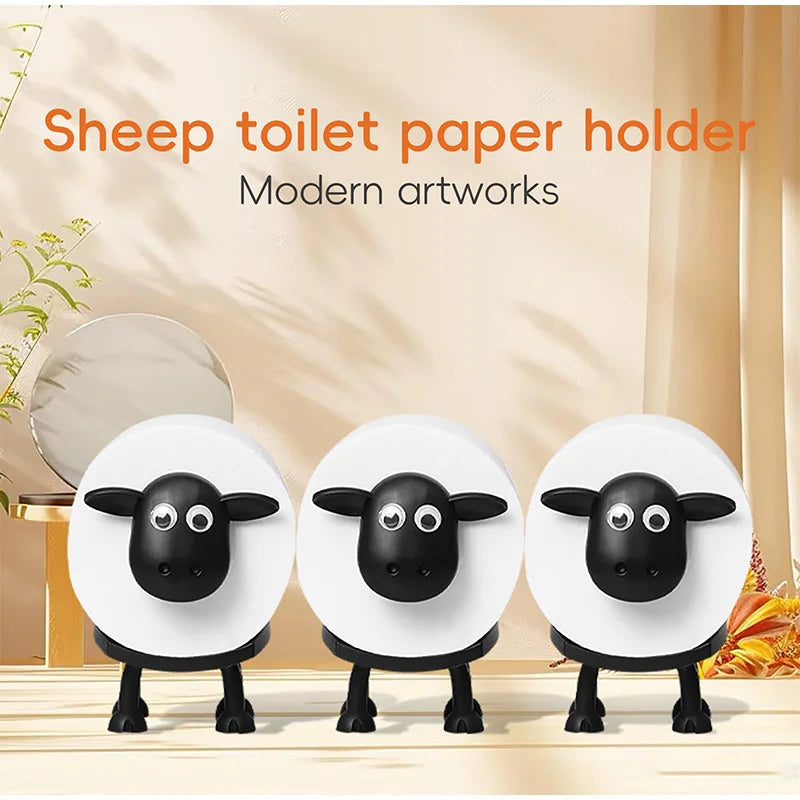 Funny Black Sheep Toilet Roll Holder