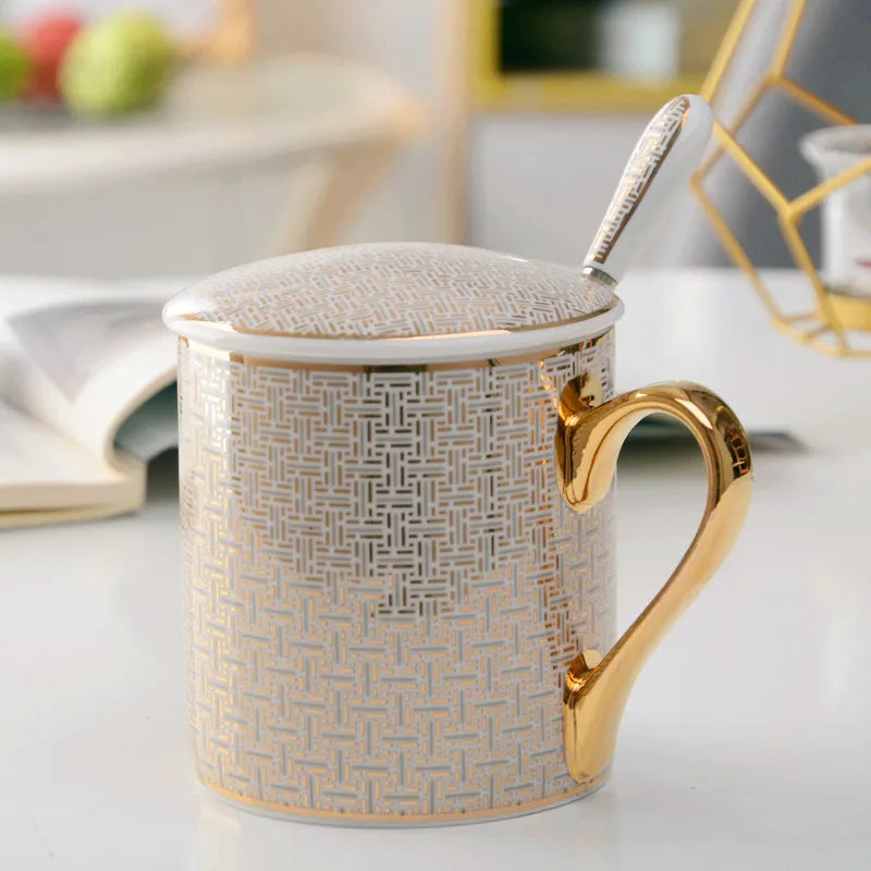 Luxury Couple's Mug Golden Edged