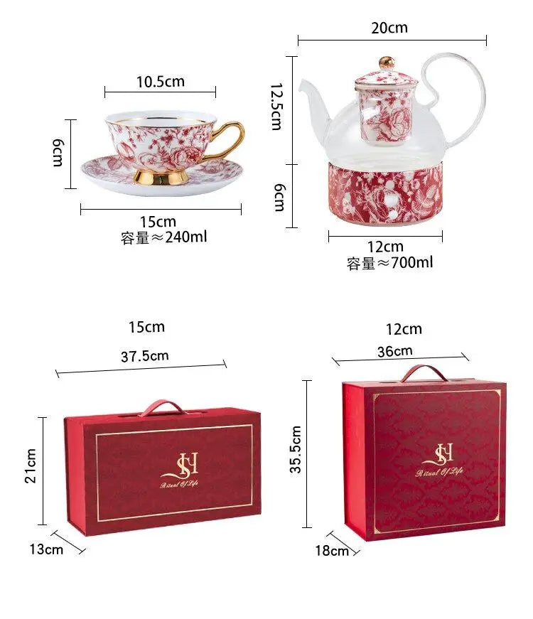 Bone China Coffee Cup & Saucer Set