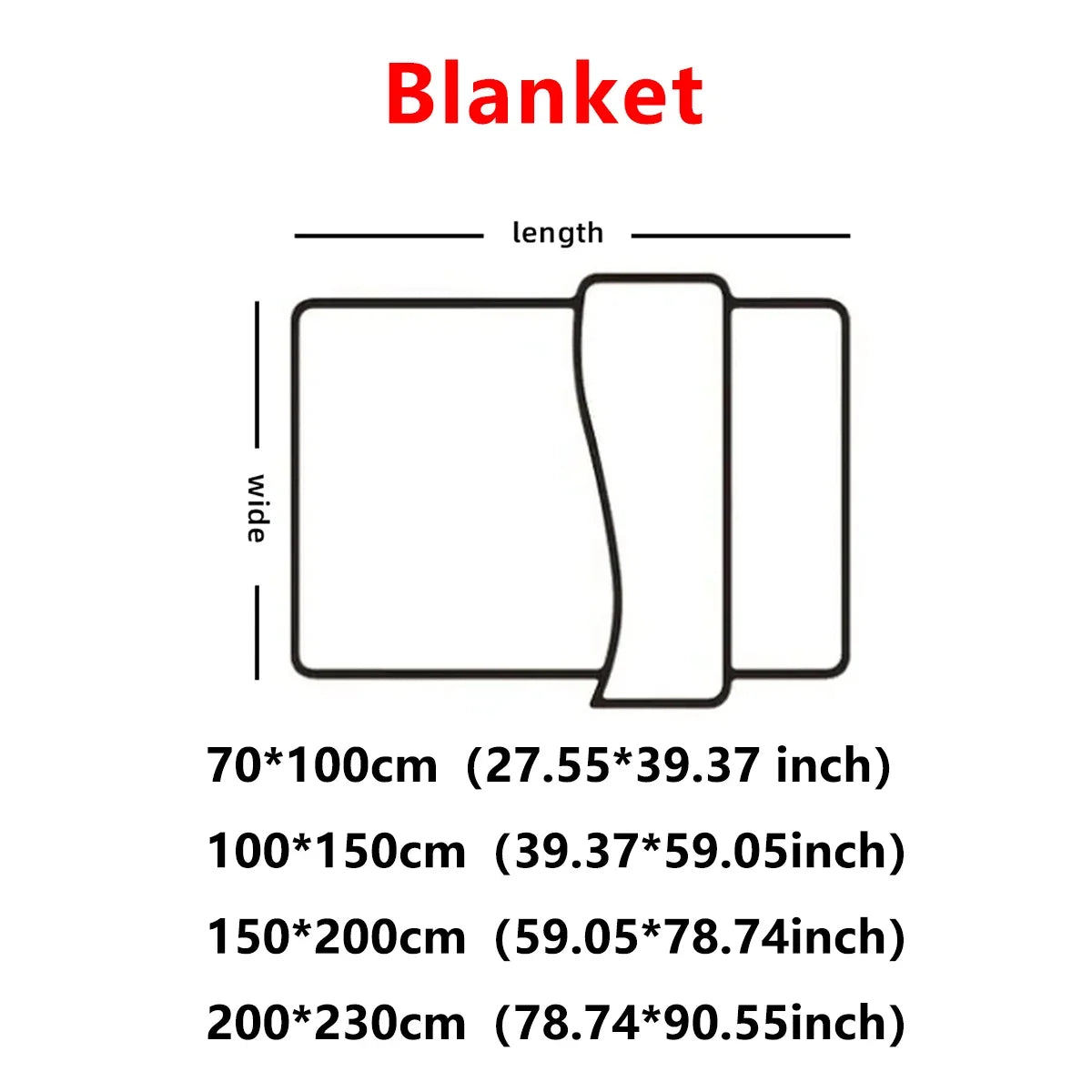Wide striped multifunctional blanket