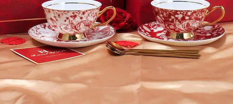 Bone China Coffee Cup & Saucer Set