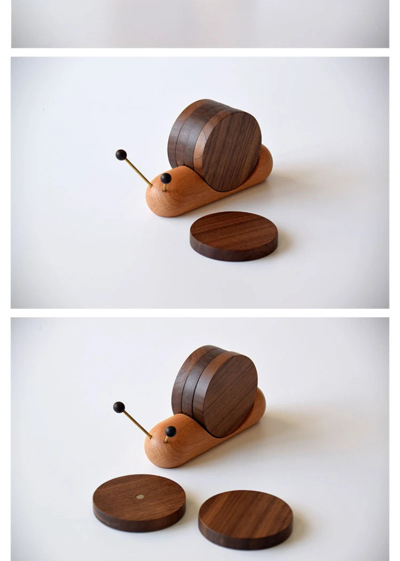 Set Wood Cup Mat