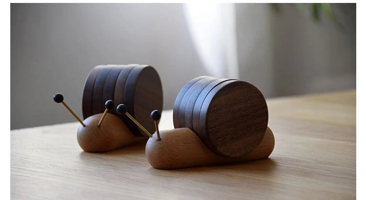 Set Wood Cup Mat