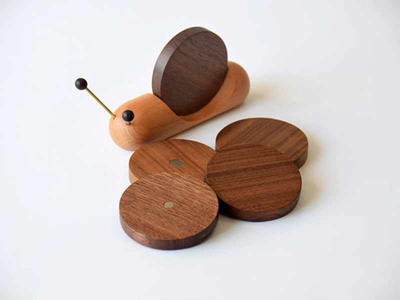 Set Wood Cup Mat