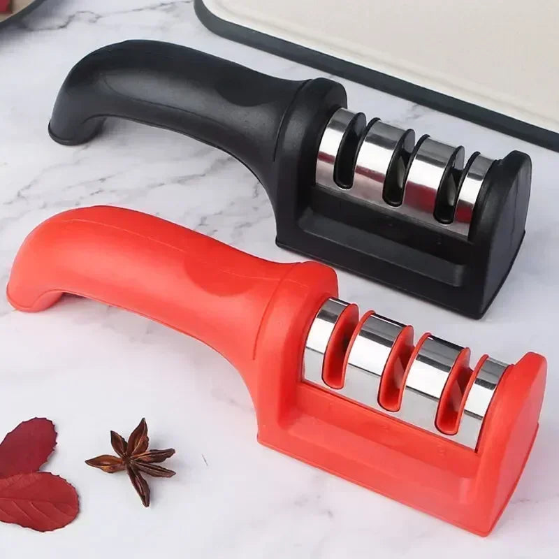 Stainless Steel Three-Purpose Sharpening Stone for Kitchen Tools