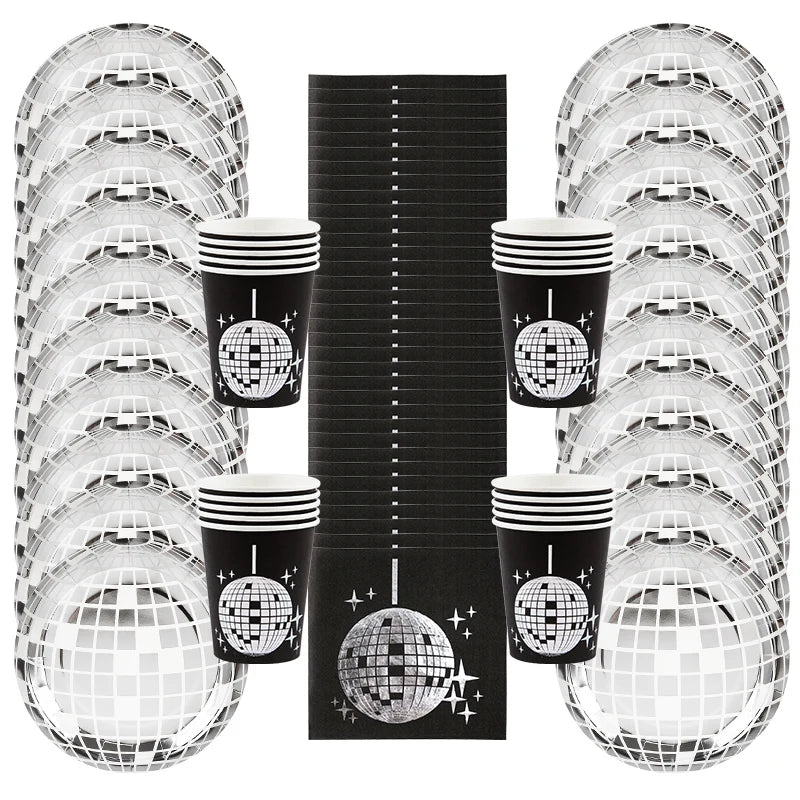 Disco Ball Theme Party Disposable Paper Tableware