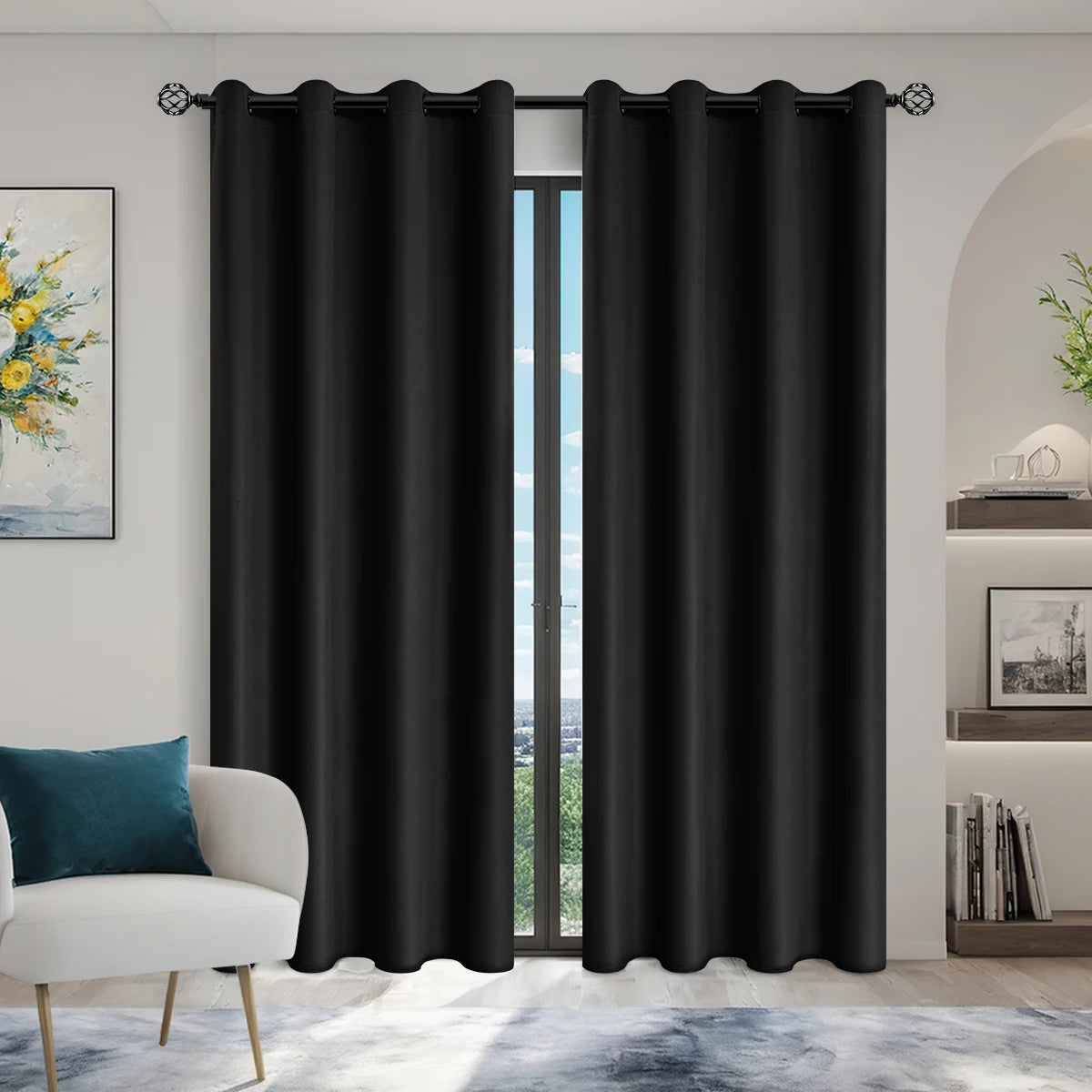Full shading and sun protection 100% Blackout curtains