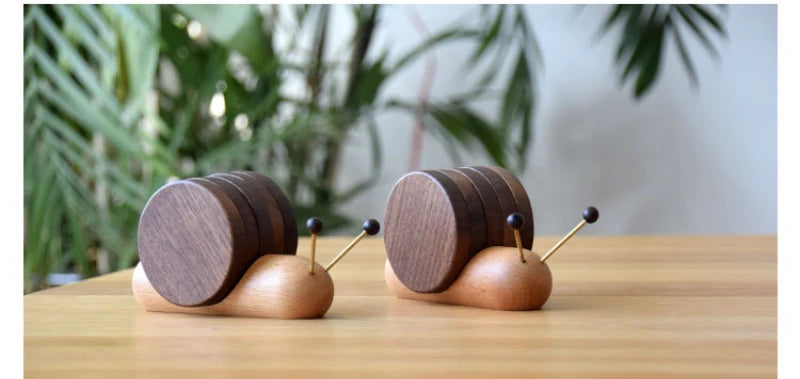 Set Wood Cup Mat