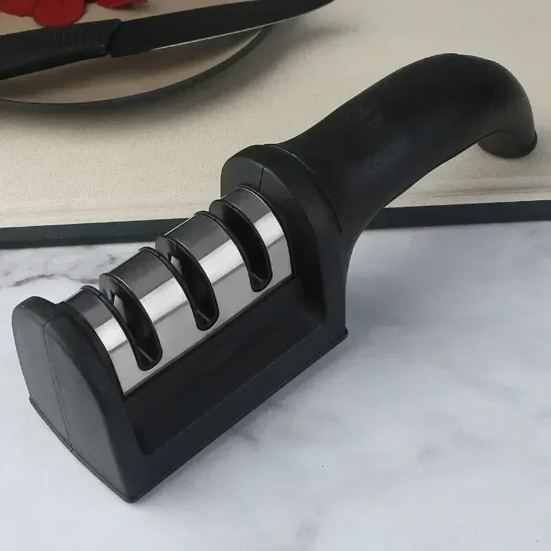 Stainless Steel Three-Purpose Sharpening Stone for Kitchen Tools