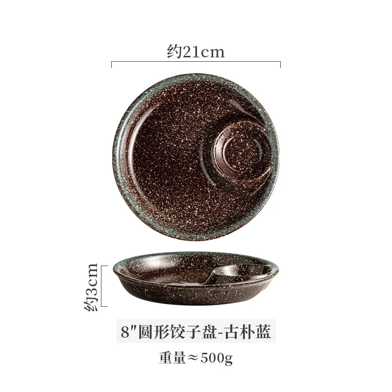 Dumplings Plate With Vinegar Plate