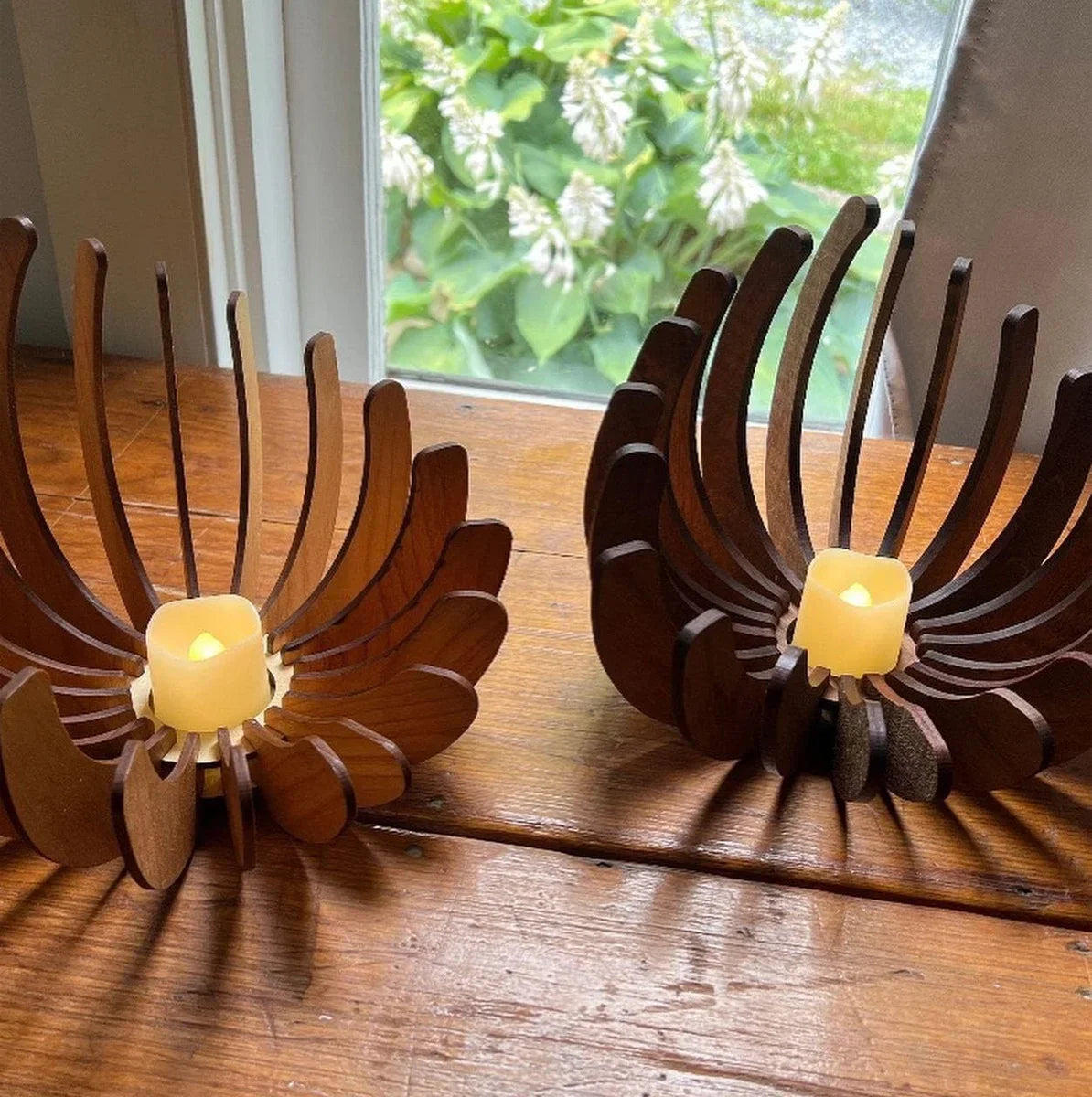 Hand-Assembled Lotus Candle Holder