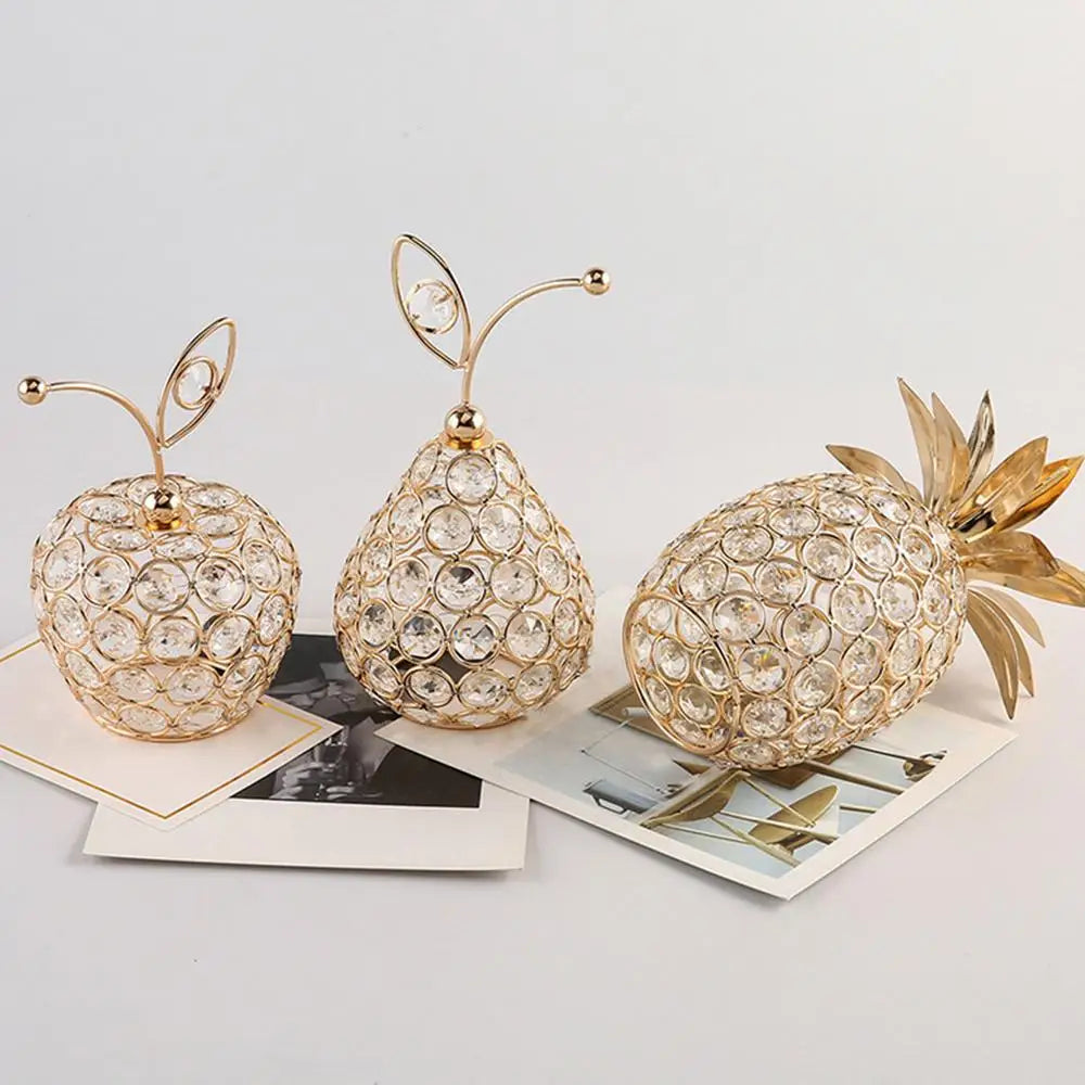 Creative Crystal Apple Ornaments Bling Rhinestone