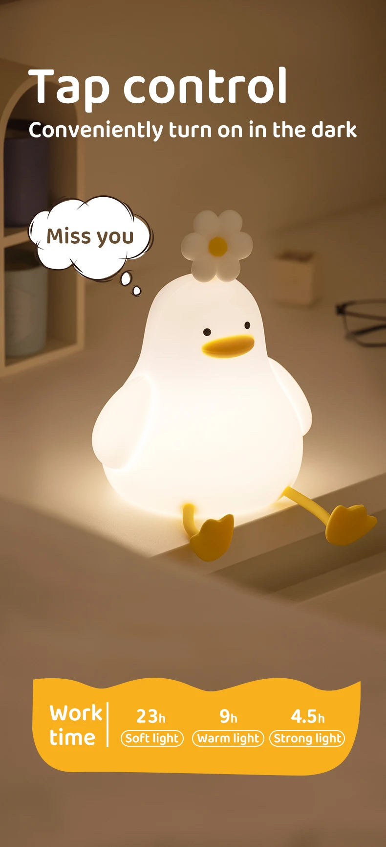 Led Children Night Light Duckling
