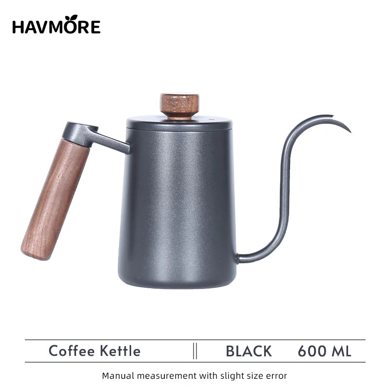 304 Stainless Steel 600ml Long Gooseneck Spout Barista Espresso Coffee Maker