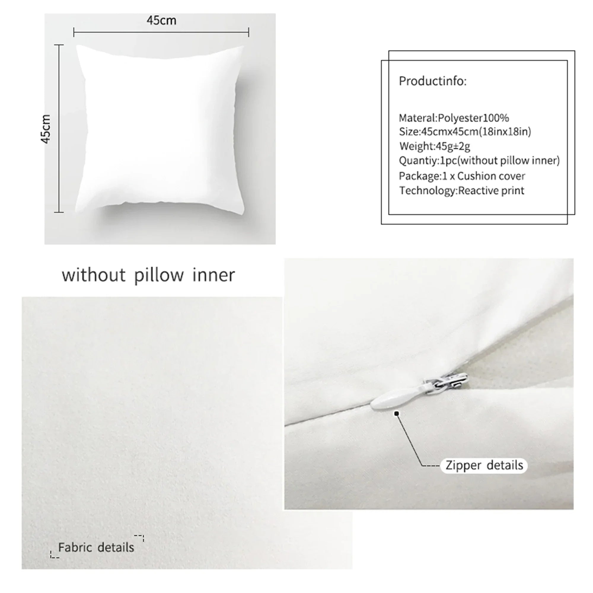 Black and White Brown Simple Landscape Pillowcase