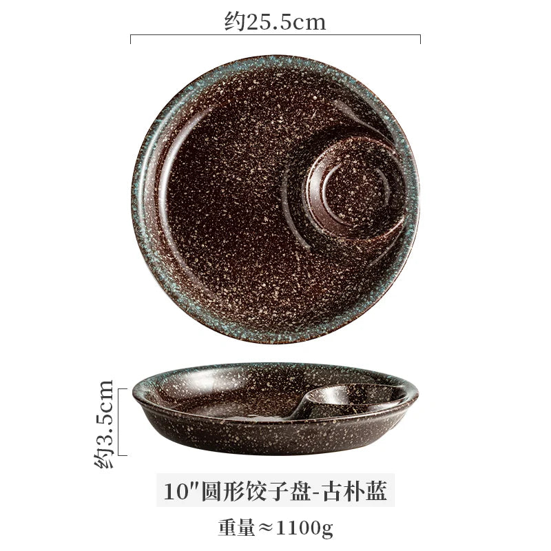 Dumplings Plate With Vinegar Plate