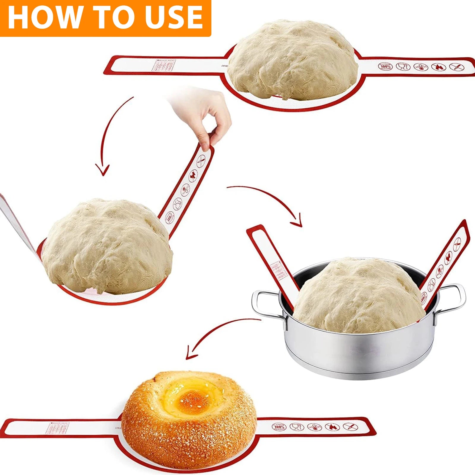 Reusable Baking Mat with Long Handles