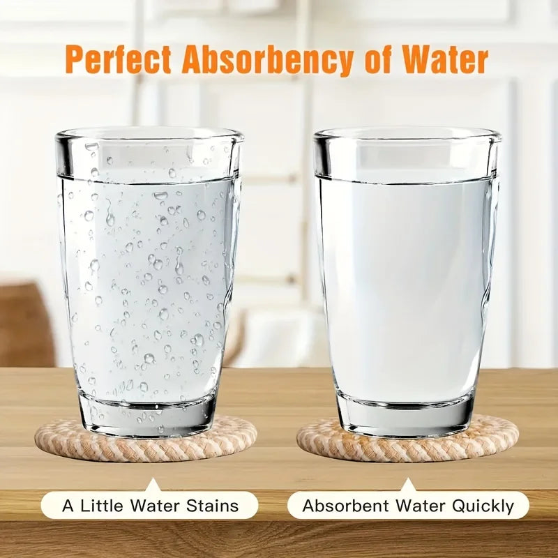 4pcs Absorbent Drink Coasters