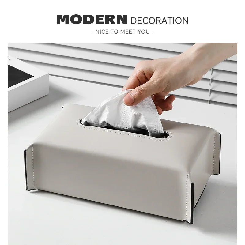 Leather Tissue Box