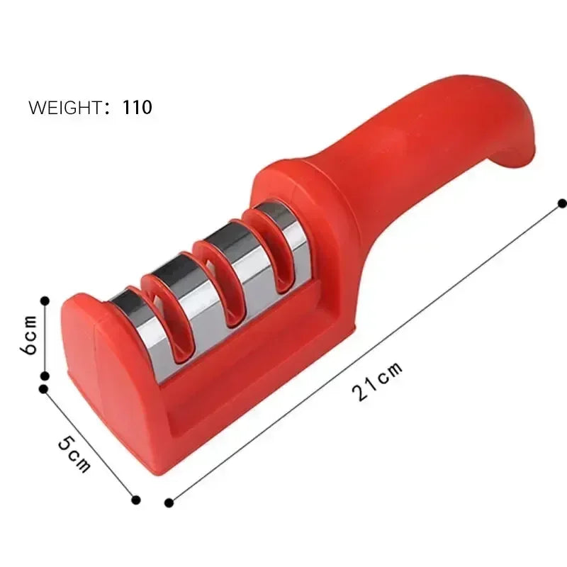 Stainless Steel Three-Purpose Sharpening Stone for Kitchen Tools