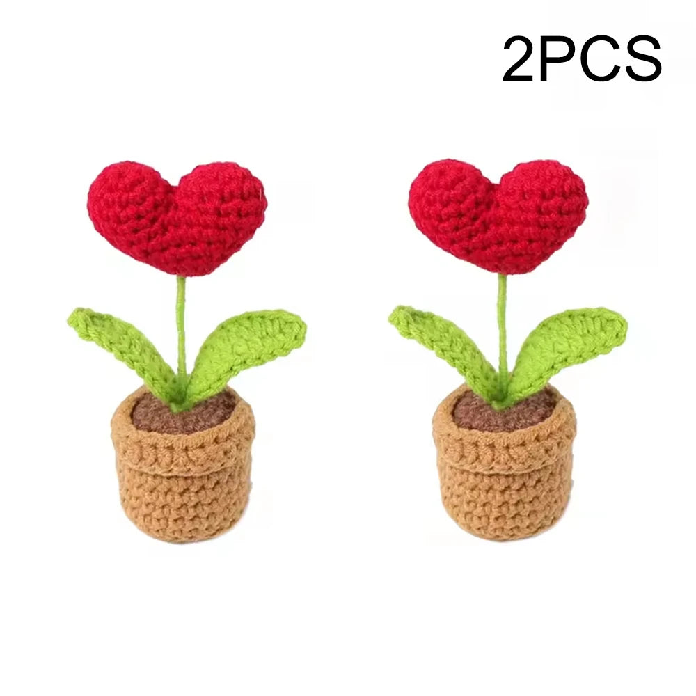 Hook Woven Finished Small Potted Plant