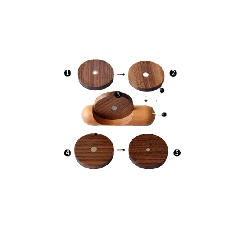 Set Wood Cup Mat