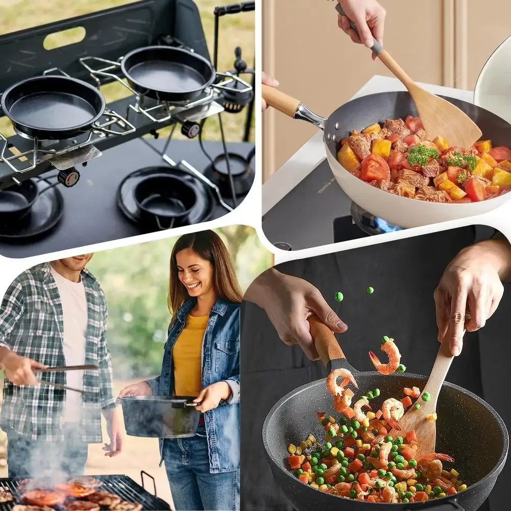 Anti Scalding cookware sets with detachable handles