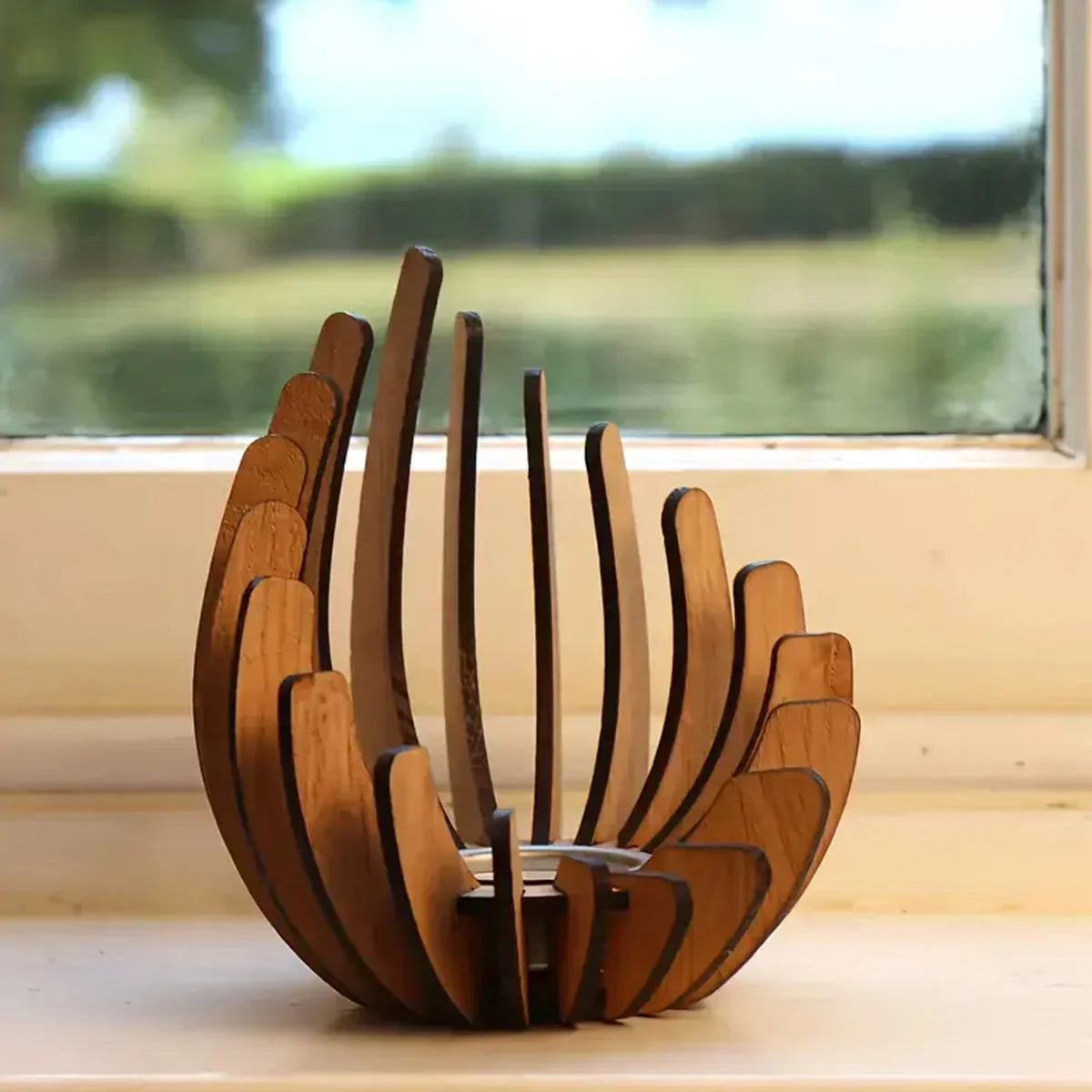 Hand-Assembled Lotus Candle Holder