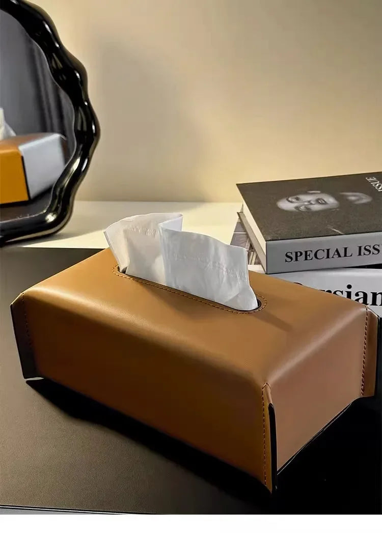 Leather Tissue Box