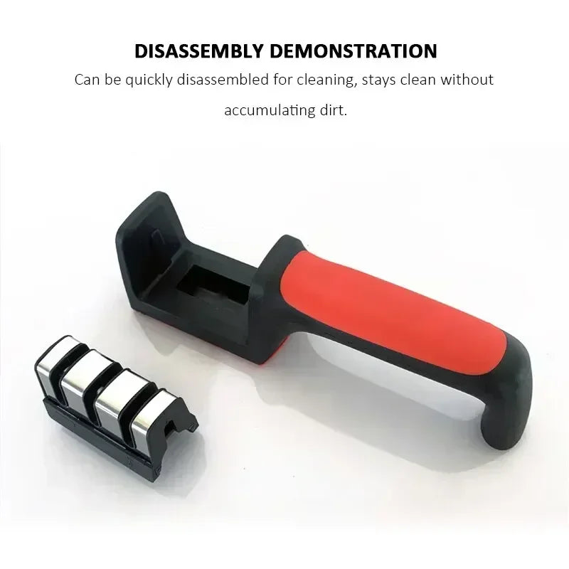 Stainless Steel Three-Purpose Sharpening Stone for Kitchen Tools
