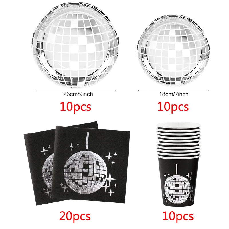 Disco Ball Theme Party Disposable Paper Tableware