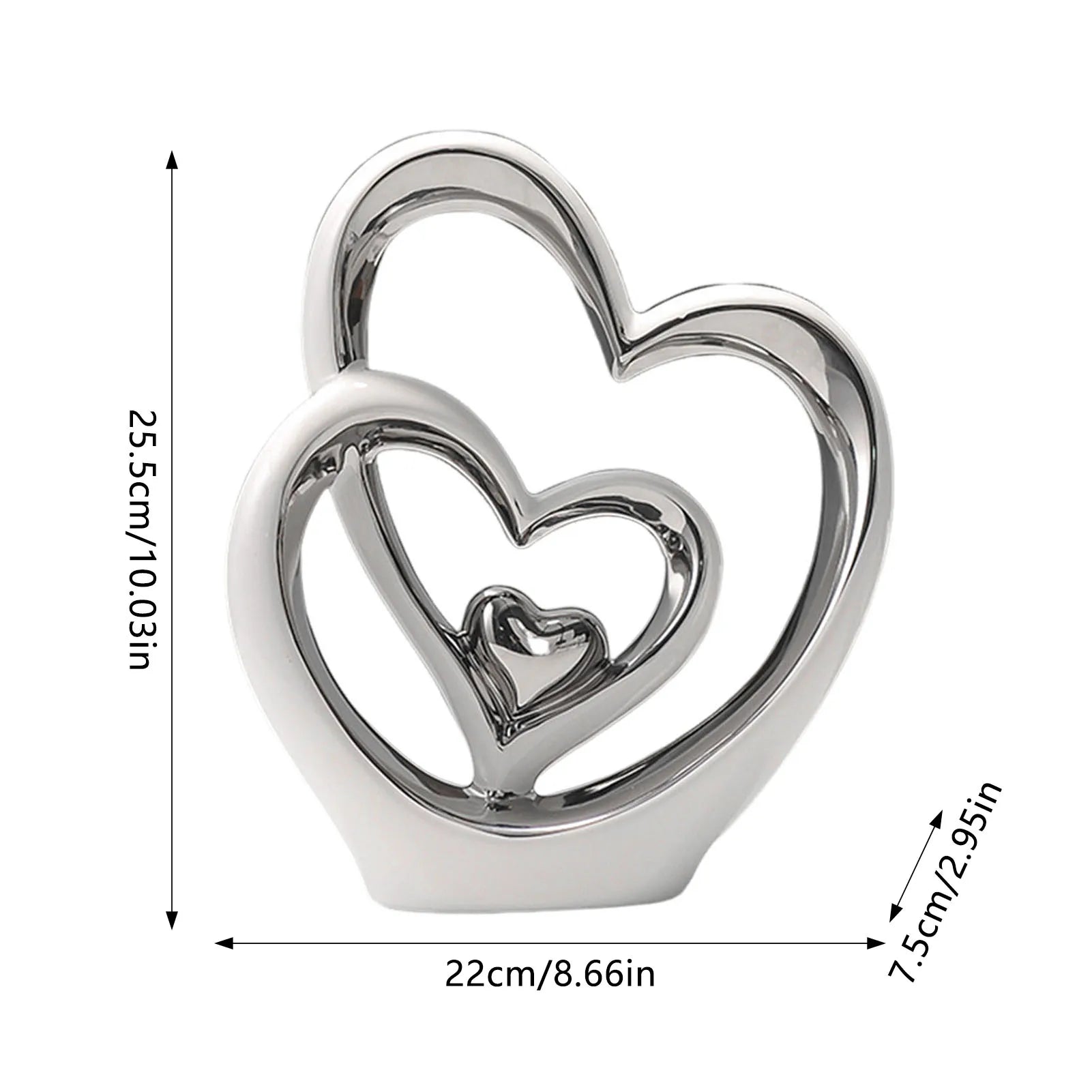 Ceramic Heart Statue