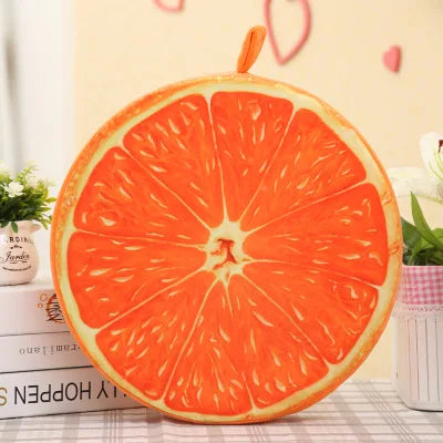 33cm Cushion Fruit Shape For In-bed Reading And Watching Back And Head Pillow Round Cushion Lint-free