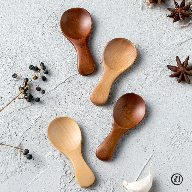 4Pcs Mini Wooden Spoons
