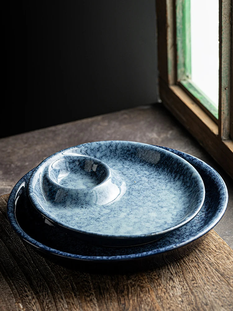 Dumplings Plate With Vinegar Plate