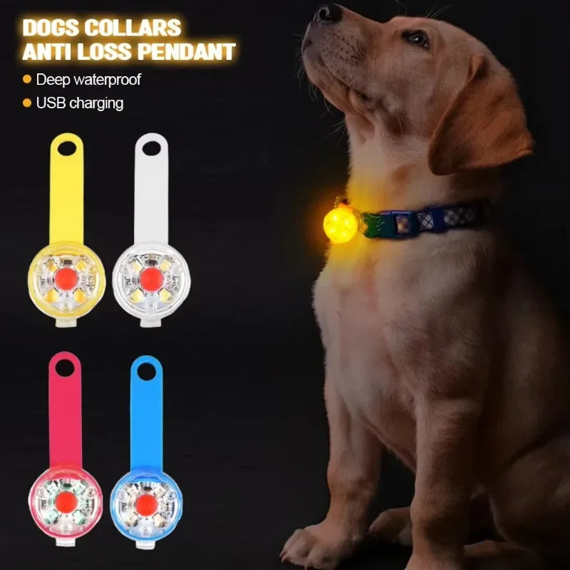 Pet collar weatherproof LED safety light