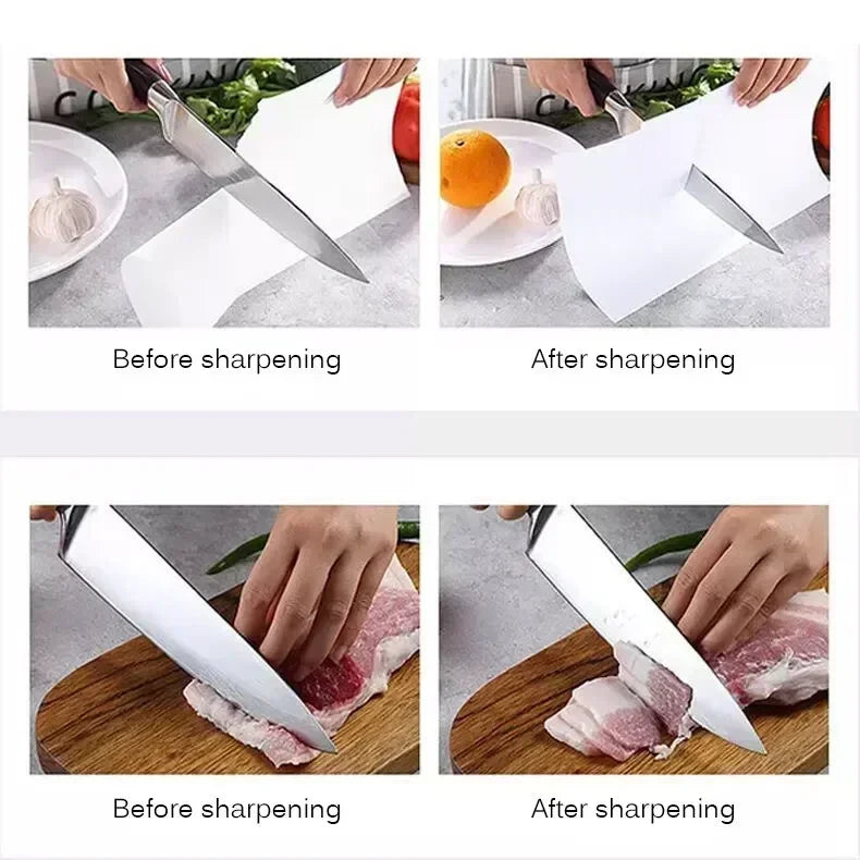 Stainless Steel Three-Purpose Sharpening Stone for Kitchen Tools