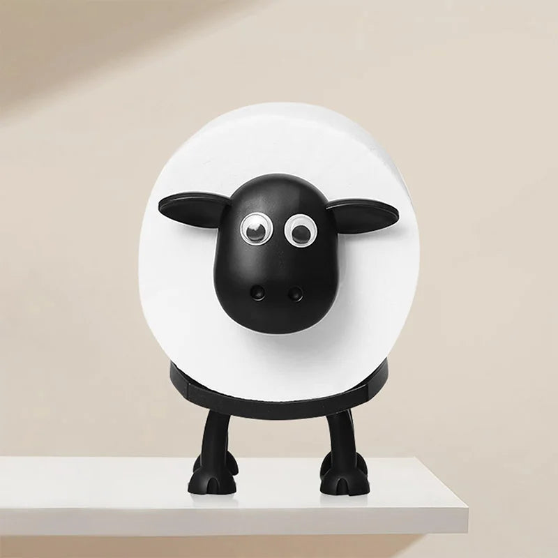 Funny Black Sheep Toilet Roll Holder