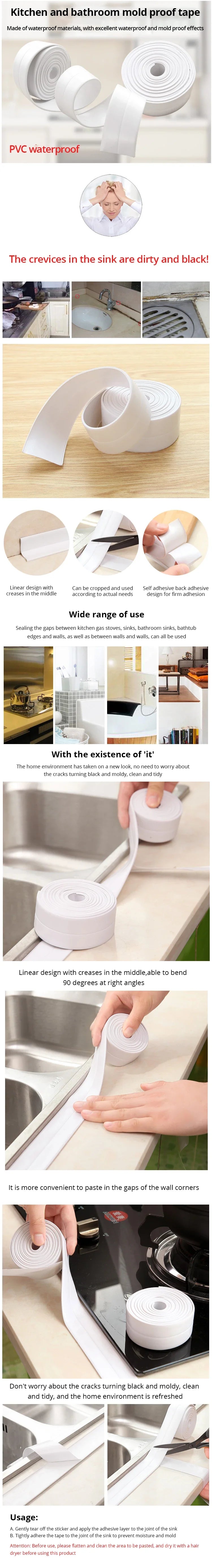 Waterproof Wall Stickers Sealing Tapes