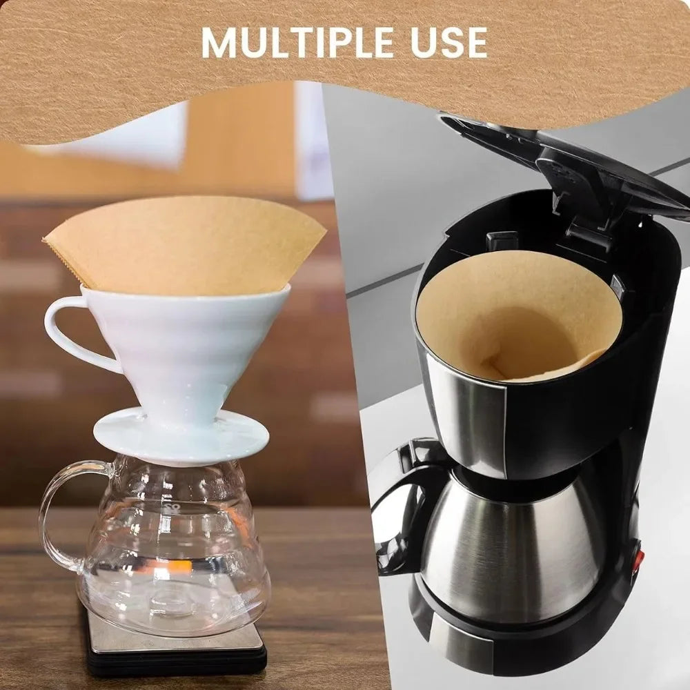 100 Pcs Cone Disposable Coffee Paper Filters for Coffee Maker