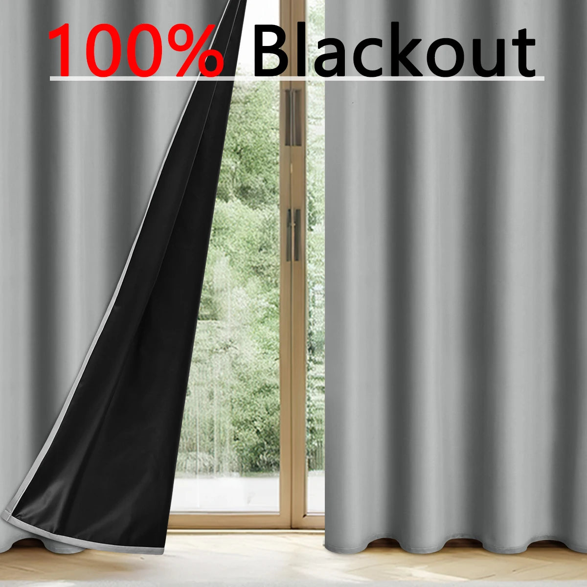 Full shading and sun protection 100% Blackout curtains